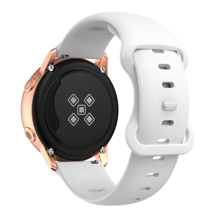 Butterfly Buckle Silicone Replacement Strap Watchband, 20mm For Samsung Galaxy Watch Active 3 41mm, 22mm For Samsung Galaxy Watch Active 3 45mm