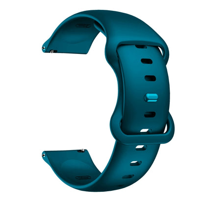 Butterfly Buckle Silicone Replacement Strap Watchband, 20mm For Samsung Galaxy Watch Active 3 41mm, 22mm For Samsung Galaxy Watch Active 3 45mm