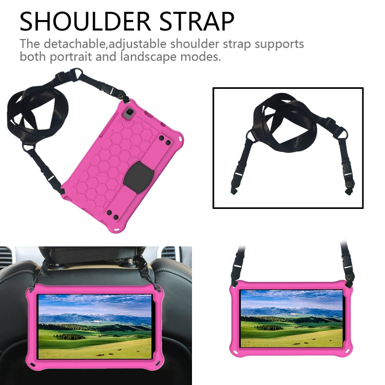 Honeycomb Design EVA + PC Four Corner Shockproof Protective Case with Strap, For Samsung Galaxy Tab A7 Lite 8.7 (2021) T220/T225, For Samsung Galaxy Tab A 8.0 & S Pen (2019) P200/P205, For Samsung Galaxy Tab A 8.0 & S Pen (2019)P200/P205