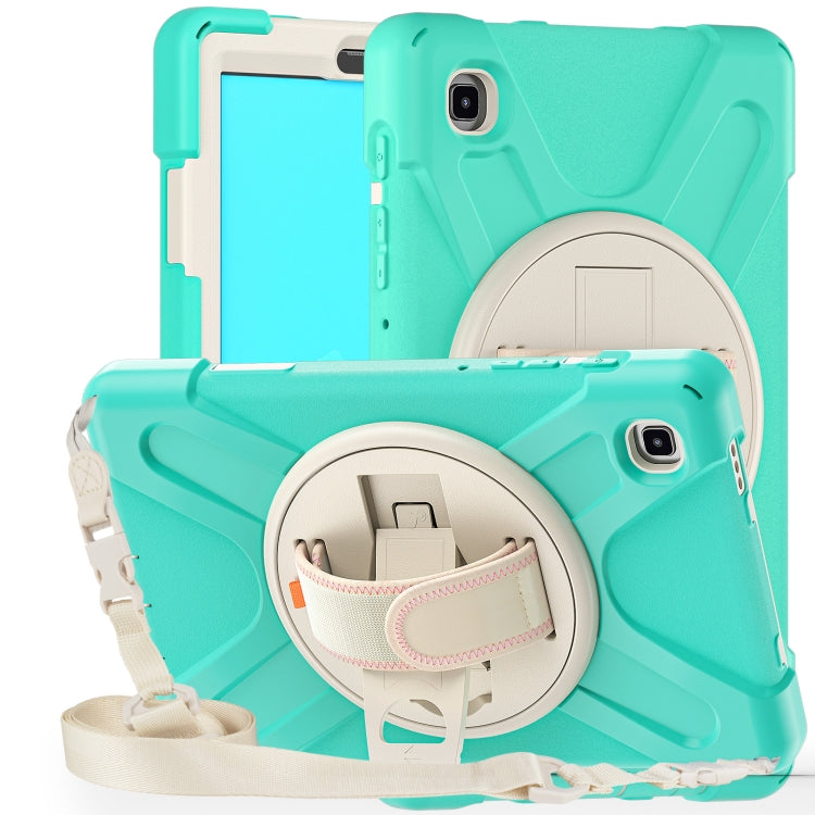 Silicone + PC Protective Case with Holder & Shoulder Strap, For Samsung Galaxy Tab A7 Lite T220 / T225
