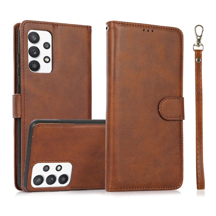 Calf Texture 2 in 1 Detachable Magnetic Back Cover Horizontal Flip Leather Case with Holder & Card Slots & Wallet & Photo Frame, For Samsung Galaxy A11 / M11, For Samsung Galaxy A21, For Samsung Galaxy A21s, For Samsung Galaxy A32, For Samsung Galaxy A...