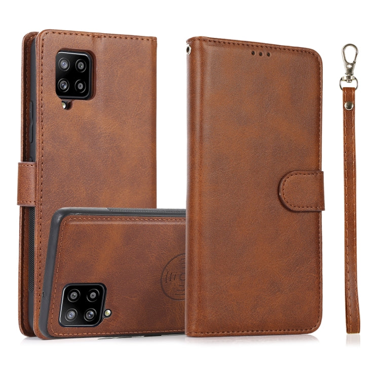 Calf Texture 2 in 1 Detachable Magnetic Back Cover Horizontal Flip Leather Case with Holder & Card Slots & Wallet & Photo Frame, For Samsung Galaxy A11 / M11, For Samsung Galaxy A21, For Samsung Galaxy A21s, For Samsung Galaxy A32, For Samsung Galaxy A...
