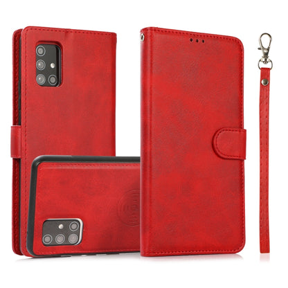 Calf Texture 2 in 1 Detachable Magnetic Back Cover Horizontal Flip Leather Case with Holder & Card Slots & Wallet & Photo Frame, For Samsung Galaxy A51 5G, For Samsung Galaxy A52 5G / 4G, For Samsung Galaxy A70, For Samsung Galaxy A71                  ...