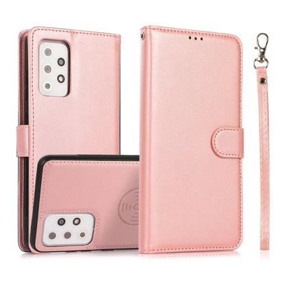 Calf Texture 2 in 1 Detachable Magnetic Back Cover Horizontal Flip Leather Case with Holder & Card Slots & Wallet & Photo Frame, For Samsung Galaxy A51 5G, For Samsung Galaxy A52 5G / 4G, For Samsung Galaxy A70, For Samsung Galaxy A71                  ...