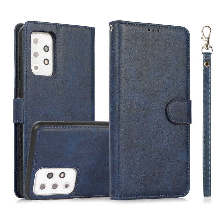 Calf Texture 2 in 1 Detachable Magnetic Back Cover Horizontal Flip Leather Case with Holder & Card Slots & Wallet & Photo Frame, For Samsung Galaxy A51 5G, For Samsung Galaxy A52 5G / 4G, For Samsung Galaxy A70, For Samsung Galaxy A71                  ...