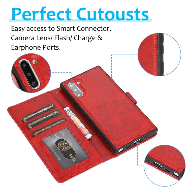 Calf Texture 2 in 1 Detachable Magnetic Back Cover Horizontal Flip Leather Case with Holder & Card Slots & Wallet & Photo Frame, For Samsung Galaxy Note10, For Samsung Galaxy Note10+, For Samsung Galaxy Note20, For Samsung Galaxy S10e                  ...
