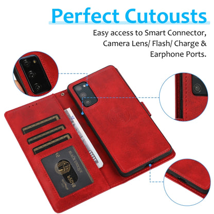 Calf Texture 2 in 1 Detachable Magnetic Back Cover Horizontal Flip Leather Case with Holder & Card Slots & Wallet & Photo Frame, For Samsung Galaxy S20 FE, For Samsung Galaxy S20 Ultra, For Samsung Galaxy S21 Ultra 5G, For Samsung Galaxy S21+ 5G       ...