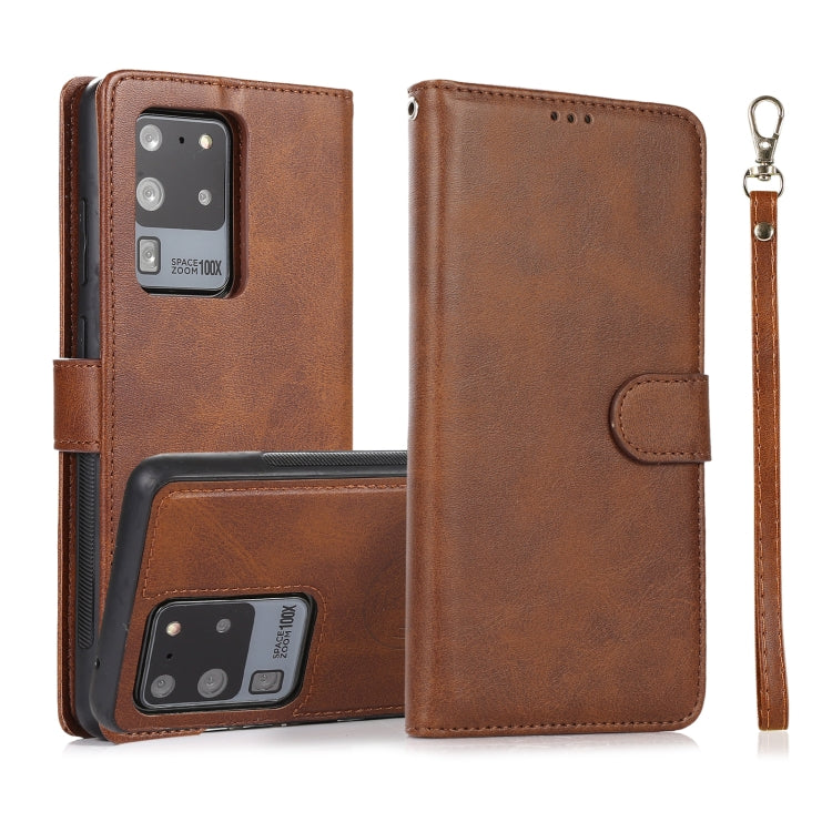 Calf Texture 2 in 1 Detachable Magnetic Back Cover Horizontal Flip Leather Case with Holder & Card Slots & Wallet & Photo Frame, For Samsung Galaxy S20 FE, For Samsung Galaxy S20 Ultra, For Samsung Galaxy S21 Ultra 5G, For Samsung Galaxy S21+ 5G       ...