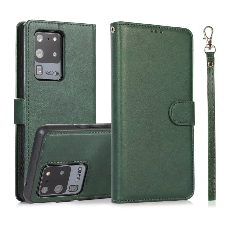 Calf Texture 2 in 1 Detachable Magnetic Back Cover Horizontal Flip Leather Case with Holder & Card Slots & Wallet & Photo Frame, For Samsung Galaxy S20 FE, For Samsung Galaxy S20 Ultra, For Samsung Galaxy S21 Ultra 5G, For Samsung Galaxy S21+ 5G       ...