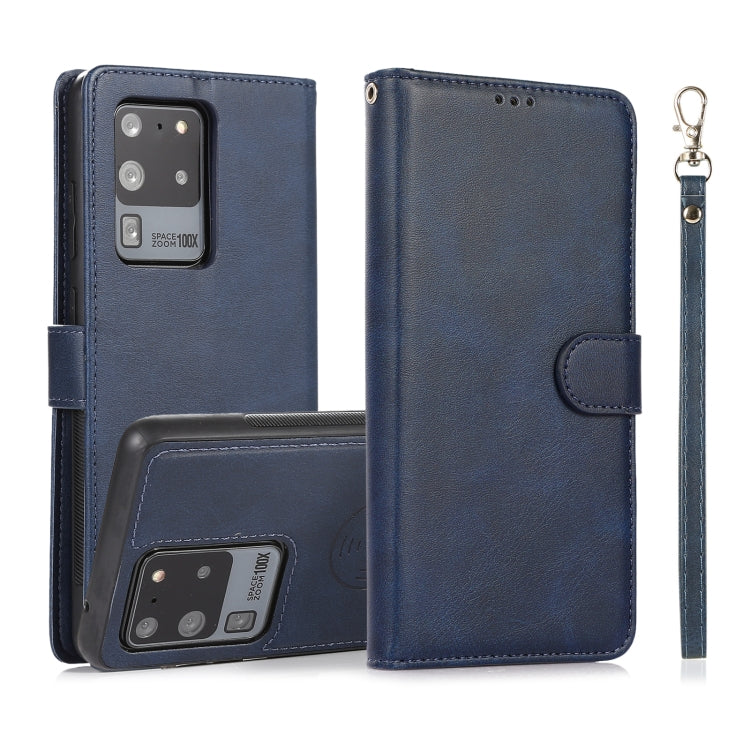 Calf Texture 2 in 1 Detachable Magnetic Back Cover Horizontal Flip Leather Case with Holder & Card Slots & Wallet & Photo Frame, For Samsung Galaxy S20 FE, For Samsung Galaxy S20 Ultra, For Samsung Galaxy S21 Ultra 5G, For Samsung Galaxy S21+ 5G       ...
