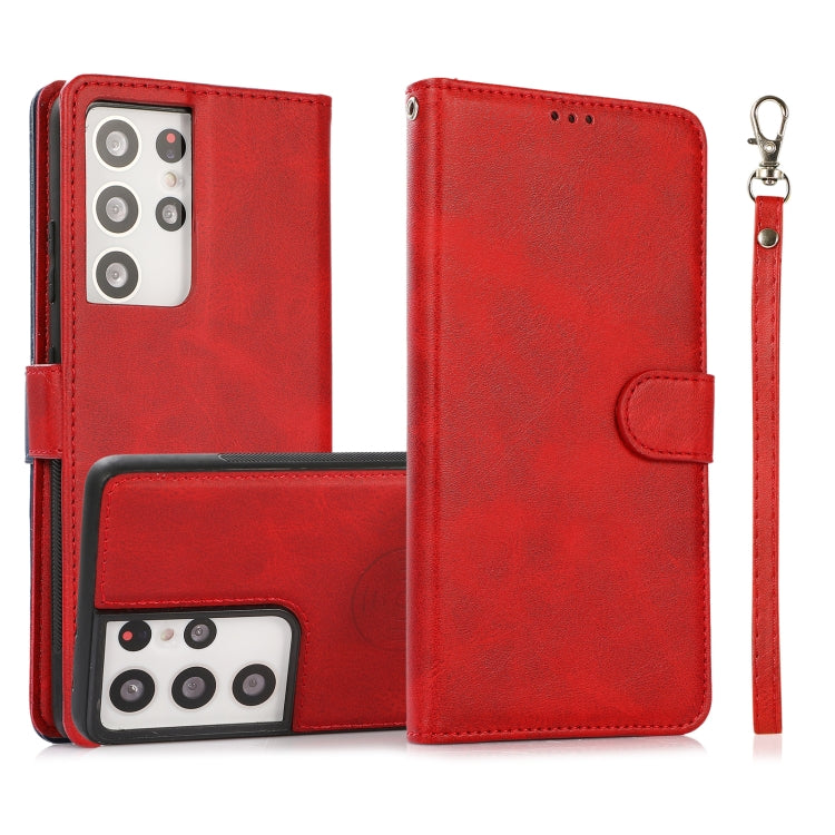 Calf Texture 2 in 1 Detachable Magnetic Back Cover Horizontal Flip Leather Case with Holder & Card Slots & Wallet & Photo Frame, For Samsung Galaxy S20 FE, For Samsung Galaxy S20 Ultra, For Samsung Galaxy S21 Ultra 5G, For Samsung Galaxy S21+ 5G       ...