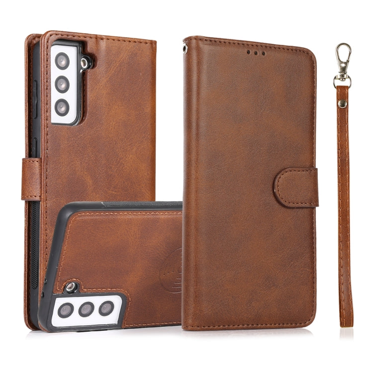 Calf Texture 2 in 1 Detachable Magnetic Back Cover Horizontal Flip Leather Case with Holder & Card Slots & Wallet & Photo Frame, For Samsung Galaxy S20 FE, For Samsung Galaxy S20 Ultra, For Samsung Galaxy S21 Ultra 5G, For Samsung Galaxy S21+ 5G       ...
