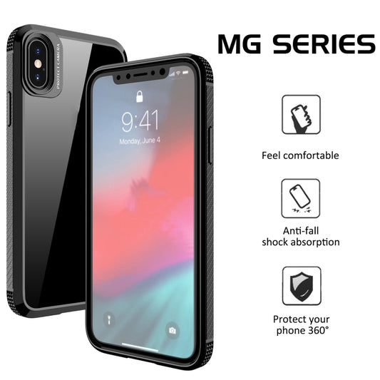 iPAKY MG Series Carbon Fiber Texture Shockproof TPU+ Transparent PC Case, For iPhone 11, For iPhone 11 Pro, For iPhone 11 Pro Max, For iPhone 12 mini, For iPhone 12 / 12 Pro, For iPhone 12 Pro Max, For iPhone XS / X, For iPhone XR, For iPhone XS Max