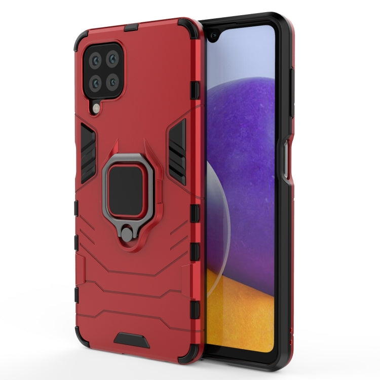 Shockproof PC + TPU Protective Case with Magnetic Ring Holder, For Samsung Galaxy A22 4G