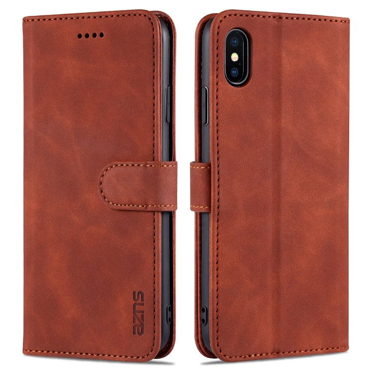 AZNS Skin Feel Calf Texture Horizontal Flip Leather Case with Card Slots & Holder & Wallet, For iPhone 11 Pro, For iPhone 11, For iPhone 11 Pro Max, For iPhone XS / X, For iPhone XS Max, For iPhone XR