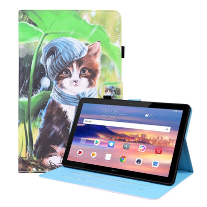 Animal Pattern Horizontal Flip Leather Case with Holder & Card Slots & Photo Frame, For Huawei MediaPad T5 10.1 inch, For Huawei MatePad T 10 / T 10s / Honor Enjoy 2 10.1