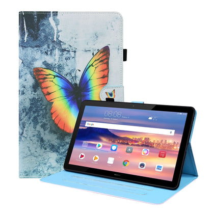 Animal Pattern Horizontal Flip Leather Case with Holder & Card Slots & Photo Frame, For Huawei MediaPad T5 10.1 inch, For Huawei MatePad T 10 / T 10s / Honor Enjoy 2 10.1