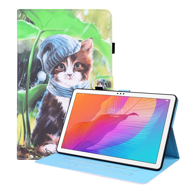 Animal Pattern Horizontal Flip Leather Case with Holder & Card Slots & Photo Frame, For Huawei MediaPad T5 10.1 inch, For Huawei MatePad T 10 / T 10s / Honor Enjoy 2 10.1