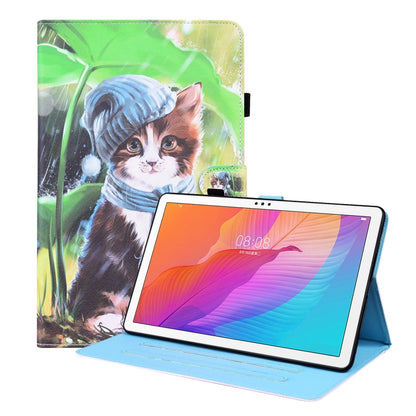 Animal Pattern Horizontal Flip Leather Case with Holder & Card Slots & Photo Frame, For Huawei MediaPad T5 10.1 inch, For Huawei MatePad T 10 / T 10s / Honor Enjoy 2 10.1