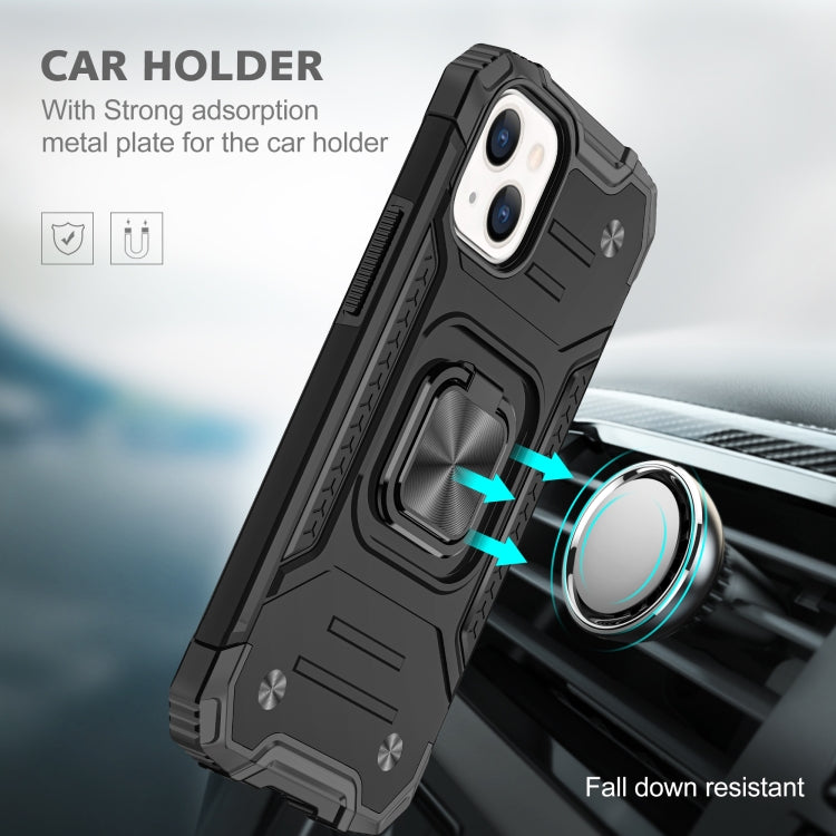 Magnetic Armor Shockproof TPU + PC Case with Metal Ring Holder, For iPhone 13 mini, For iPhone 13, For iPhone 13 Pro, For iPhone 13 Pro Max