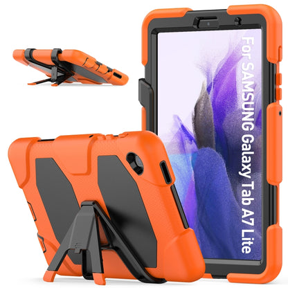 Shockproof Colorful Silicon + PC Protective Case with Holder & Pen Slot, For Samsung Galaxy A7 Lite 8.7 2021 T220 / T225