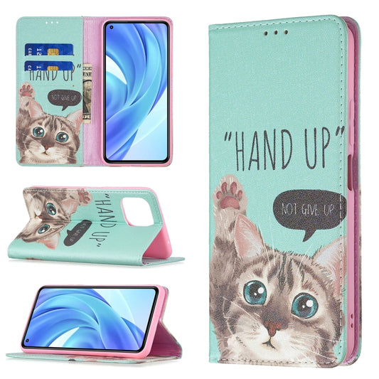Colored Drawing Pattern Invisible Magnetic Horizontal Flip PU Leather Case with Holder & Card Slots & Wallet, For Nokia X10 / X20, For Xiaomi Mi 11 Lite, For Xiaomi Poco M3 Pro / Redmi Note 10 5G, For Samsung Galaxy A03s 164mm