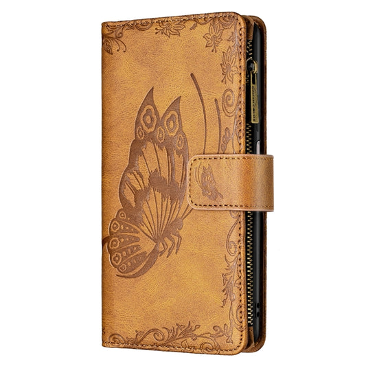 Flying Butterfly Embossing Pattern Zipper Horizontal Flip Leather Case with Holder & Card Slots & Wallet, For Samsung Galaxy A03s 164mm, For Xiaomi Mi 11 Lite, For Xiaomi Poco M3 Pro / Redmi Note 10 5G