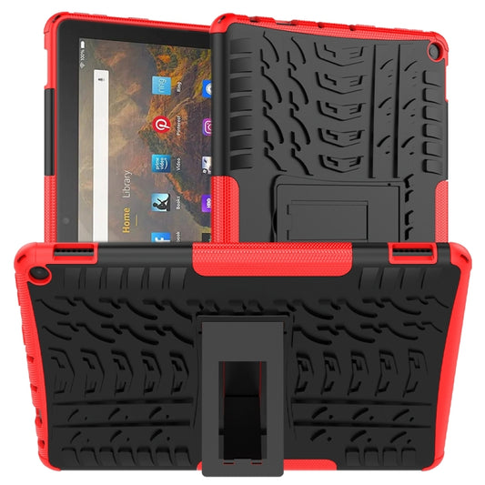 Tire Texture Shockproof TPU+PC Protective Case with Holder, For Xiaomi Redmi Note 10 5G, For Samsung Galaxy A22 5G, For Amazon Fire HD 10 2021
