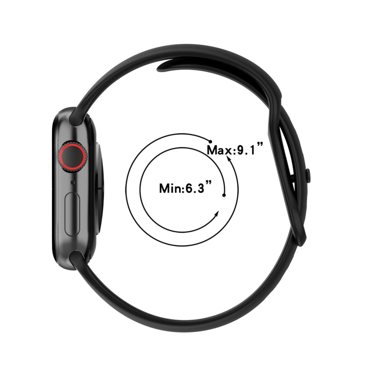 Large Size Silicone Watch Band For Apple Watch Series, 7 41mm / 6 & SE & 5 & 4 40mm / 3 & 2 & 1 38mm, Size: Large Size, 7 45mm / 6 & SE & 5 & 4 44mm / 3 & 2 & 1 42mm, Size: Large Size