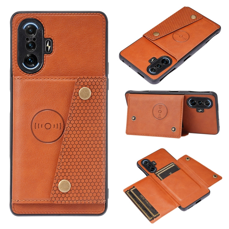 Double Buckle PU + TPU Shockproof Magnetic Protective Case with Card Slot & Holder, For Huawei P50, For OPPO K9, For OPPO Reno6, For Xiaomi Redmi K40 Gaming, For Xiaomi Redmi Note 10 Pro 5G, For Xiaomi Redmi Note 10 5G, For Samsung Galaxy S21 FE       ...