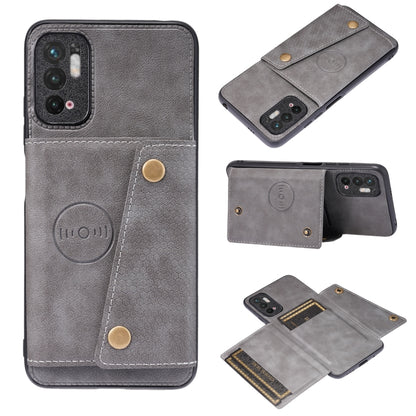 Double Buckle PU + TPU Shockproof Magnetic Protective Case with Card Slot & Holder, For Huawei P50, For OPPO K9, For OPPO Reno6, For Xiaomi Redmi K40 Gaming, For Xiaomi Redmi Note 10 Pro 5G, For Xiaomi Redmi Note 10 5G, For Samsung Galaxy S21 FE       ...