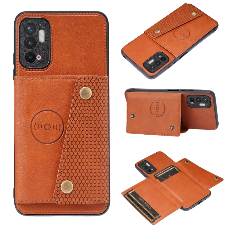 Double Buckle PU + TPU Shockproof Magnetic Protective Case with Card Slot & Holder, For Huawei P50, For OPPO K9, For OPPO Reno6, For Xiaomi Redmi K40 Gaming, For Xiaomi Redmi Note 10 Pro 5G, For Xiaomi Redmi Note 10 5G, For Samsung Galaxy S21 FE       ...