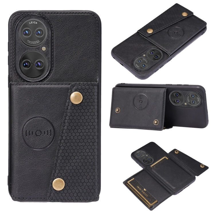 Double Buckle PU + TPU Shockproof Magnetic Protective Case with Card Slot & Holder, For Huawei P50, For OPPO K9, For OPPO Reno6, For Xiaomi Redmi K40 Gaming, For Xiaomi Redmi Note 10 Pro 5G, For Xiaomi Redmi Note 10 5G, For Samsung Galaxy S21 FE       ...