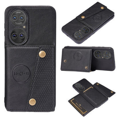 Double Buckle PU + TPU Shockproof Magnetic Protective Case with Card Slot & Holder, For Huawei P50, For OPPO K9, For OPPO Reno6, For Xiaomi Redmi K40 Gaming, For Xiaomi Redmi Note 10 Pro 5G, For Xiaomi Redmi Note 10 5G, For Samsung Galaxy S21 FE       ...