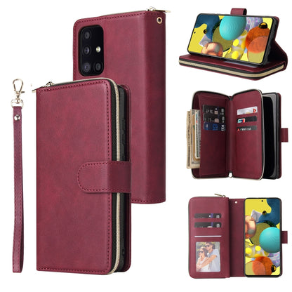 Zipper Wallet Bag Horizontal Flip PU Leather Case with Holder & 9 Card Slots & Wallet & Lanyard & Photo Frame, For Samsung Galaxy A12 5G, For Samsung Galaxy A52 5G, For Samsung Galaxy A72 5G, For Samsung Galaxy S21, For Samsung Galaxy S21 FE           ...