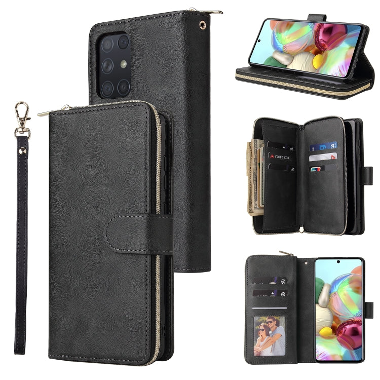 Zipper Wallet Bag Horizontal Flip PU Leather Case with Holder & 9 Card Slots & Wallet & Lanyard & Photo Frame, For Samsung Galaxy A12 5G, For Samsung Galaxy A52 5G, For Samsung Galaxy A72 5G, For Samsung Galaxy S21, For Samsung Galaxy S21 FE           ...