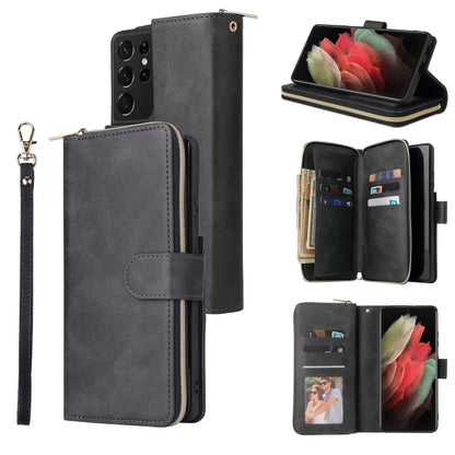 Zipper Wallet Bag Horizontal Flip PU Leather Case with Holder & 9 Card Slots & Wallet & Lanyard & Photo Frame, For Samsung Galaxy A12 5G, For Samsung Galaxy A52 5G, For Samsung Galaxy A72 5G, For Samsung Galaxy S21, For Samsung Galaxy S21 FE           ...