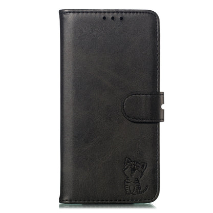 Embossed Happy Cat Pattern Horizontal Flip Leather Case with Holder & Card Slots & Wallet, For iPhone 13 mini, For iPhone 13, For iPhone 13 Pro, For iPhone 13 Pro Max