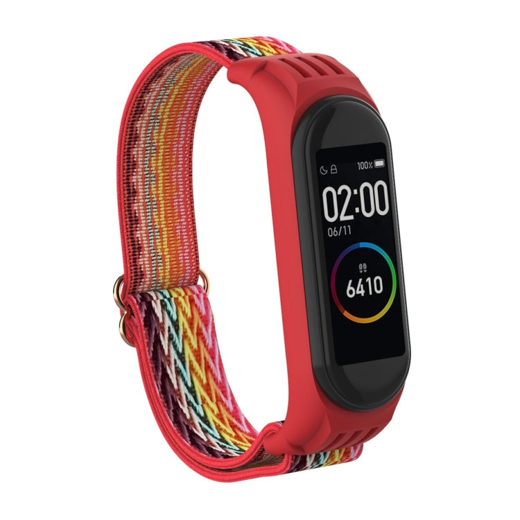 For Xiami Mi Band 6 / 5 / 4 / 3 Wavy Texture 8-shaped Buckle Replacement Strap Watchband