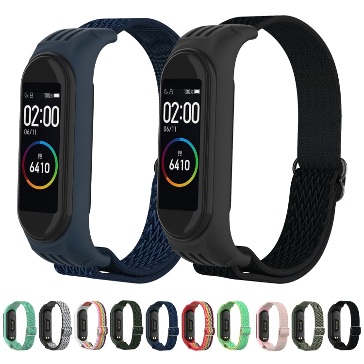 For Xiami Mi Band 6 / 5 / 4 / 3 Wavy Texture 8-shaped Buckle Replacement Strap Watchband