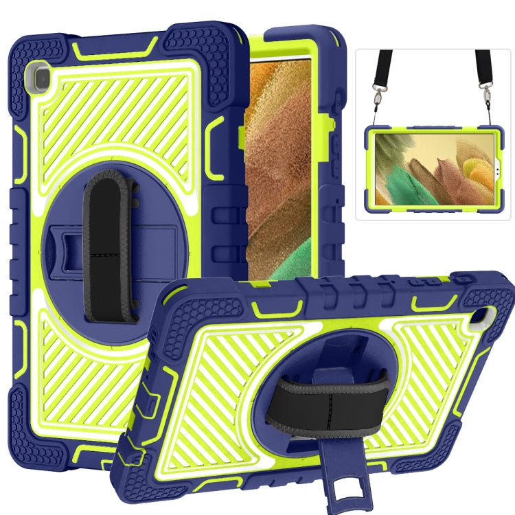 360 Degree Rotation Contrast Color Shockproof Silicone + PC Case with Holder & Hand Grip Strap & Shoulder Strap, For iPad 9.7 2018 / 2017, For iPad 10.2 2021 / 2020 / 2019, For iPad 10.9 / Pro 11 2020 / 2021 / 2018                                      ...
