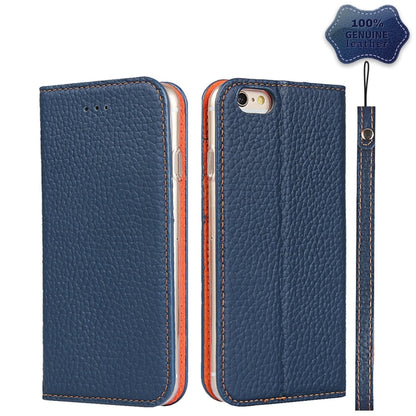 Litchi Texture Horizontal Flip Top Layer Cowhide Leather Case with Holder & Card Slots & Wallet & Strap & Wire Winder, For iPhone 6 & 6s, For iPhone 6 Plus & 6s Plus, For iPhone XR, For iPhone XS Max