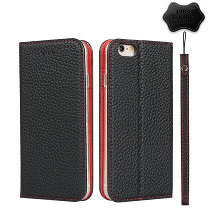 Litchi Texture Horizontal Flip Top Layer Cowhide Leather Case with Holder & Card Slots & Wallet & Strap & Wire Winder, For iPhone 6 & 6s, For iPhone 6 Plus & 6s Plus, For iPhone XR, For iPhone XS Max