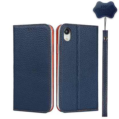 Litchi Texture Horizontal Flip Top Layer Cowhide Leather Case with Holder & Card Slots & Wallet & Strap & Wire Winder, For iPhone 6 & 6s, For iPhone 6 Plus & 6s Plus, For iPhone XR, For iPhone XS Max