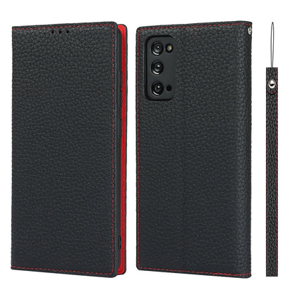 Litchi Texture Horizontal Flip Top Layer Cowhide Leather Case with Holder & Card Slots & Wallet & Strap & Wire Winder, For Samsung Galaxy S21 5G, For Samsung Galaxy S20, For Samsung Galaxy S20 Plus, For Samsung Galaxy S20 Ultra, For Samsung Galaxy S20 FE