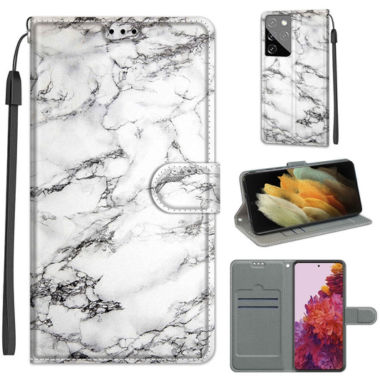Voltage Colored Drawing Magnetic Clasp Horizontal Flip PU Leather Case with Holder & Card Slots, For Samsung Galaxy S21 Ultra 5G, For Samsung Galaxy S21+ 5G
