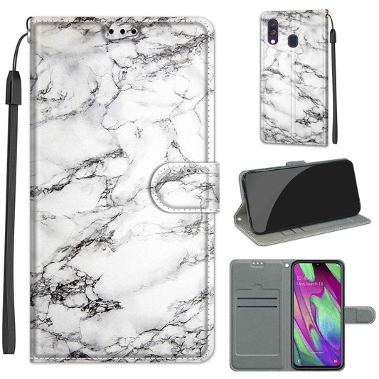 Voltage Colored Drawing Magnetic Clasp Horizontal Flip PU Leather Case with Holder & Card Slots, For Samsung Galaxy A40, For Samsung Galaxy A50