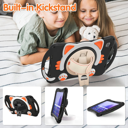 Cute Cat King Kids Shockproof EVA Protective Case with Holder & Shoulder Strap & Handle, For Samsung Galaxy Tab A7 10.4 2020 SM-T500
