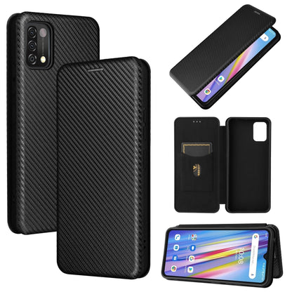 Carbon Fiber Texture Magnetic Horizontal Flip TPU + PC + PU Leather Case with Card Slot, For Nokia C1 Plus, For Samsung Galaxy A03s, For UMIDIGI A11
