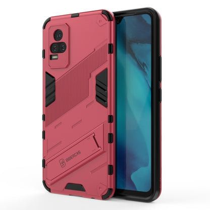 Punk Armor 2 in 1 PC + TPU Shockproof Case with Invisible Holder, For vivo Y37 / V21e 4G, For Samsung Galaxy A52 5G